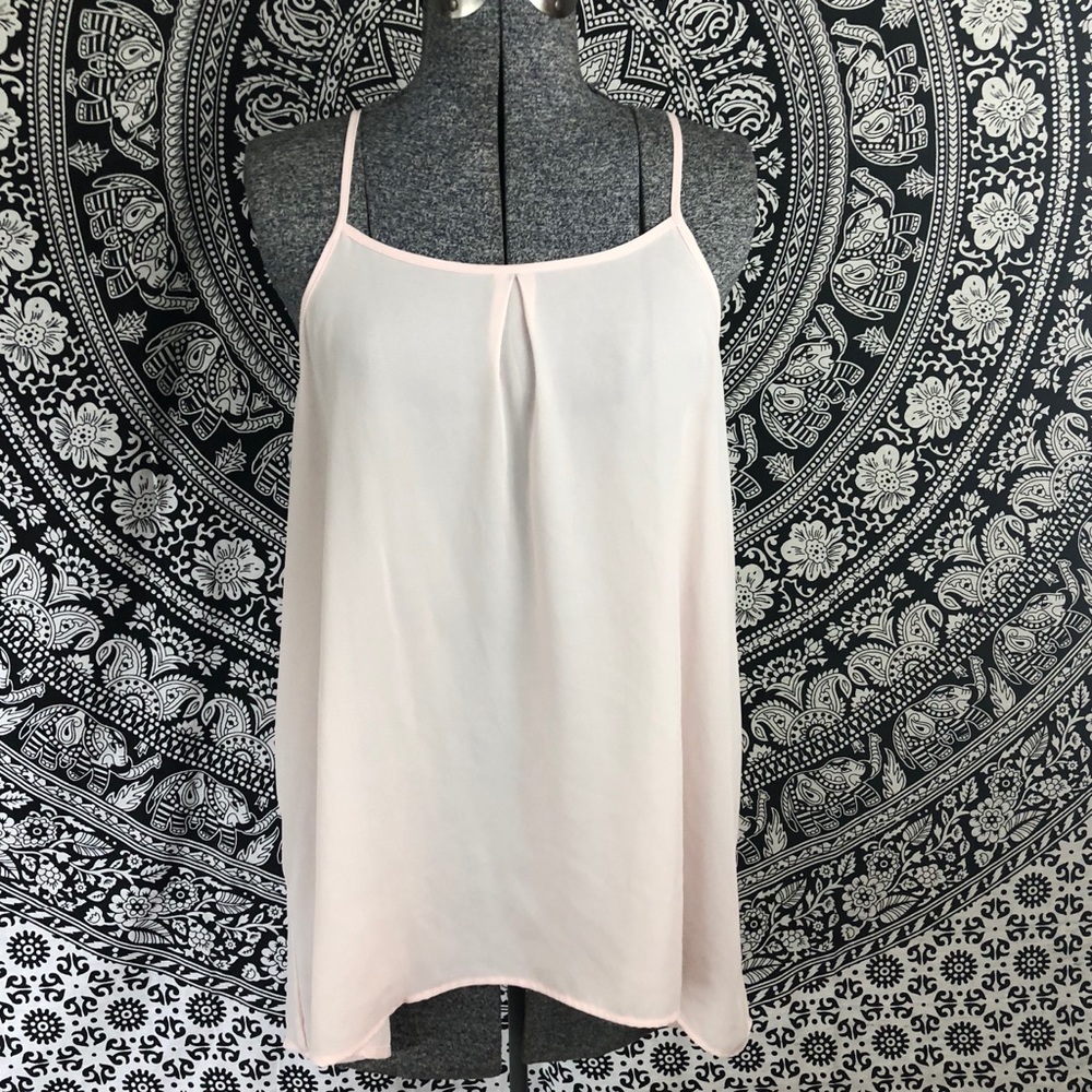 Banana Republic Pale Pink High Low Open Back Tank
